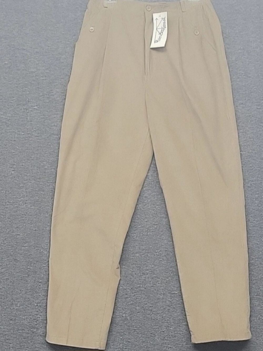 Womens Westbound Light Corduroy Dress Pants Size 14 (30 x 29) Beige